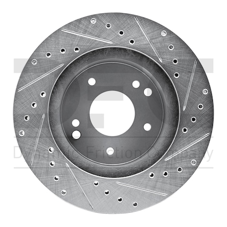 Dynamic Friction Co BRAKE ROTOR DRILLED AND SLOTTED SILVER 631-47008L
